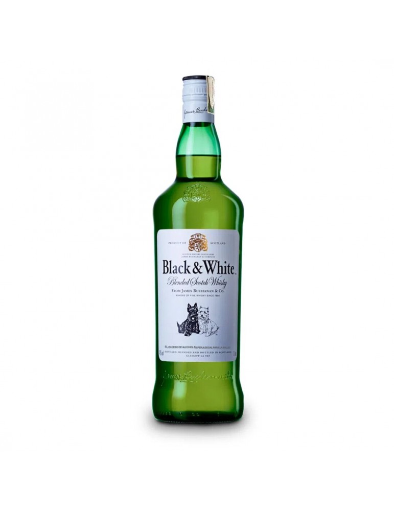 Whisky Black & White 750ml El Bodegón República del Salvador