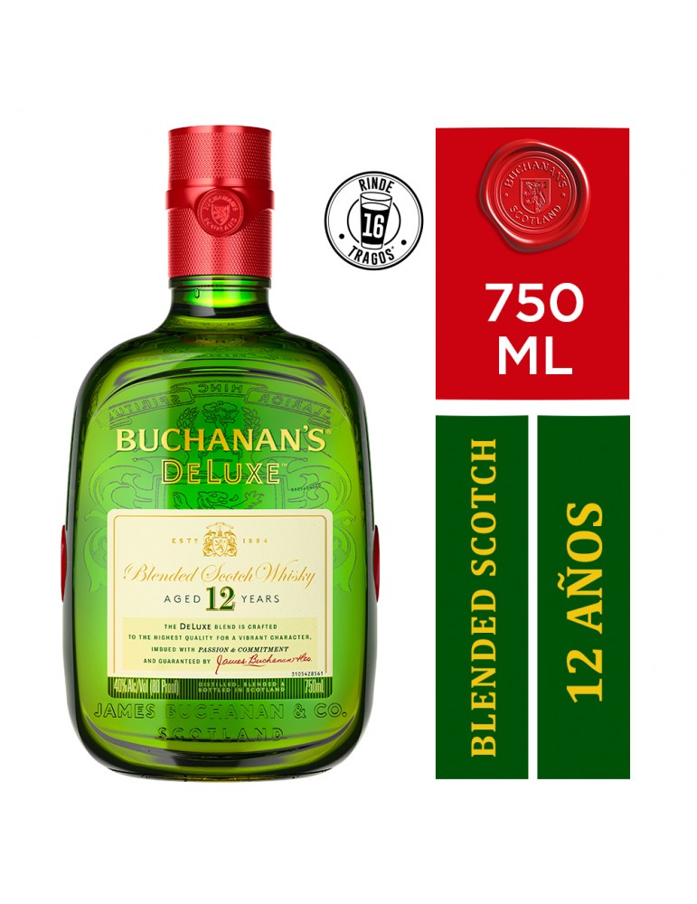 Whisky Buchanans Deluxe 750ml El Bodegón República del Salvador